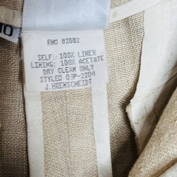 Vintage High Rise Linen Bermuda Shorts Pleated 10 - Picture 8 of 8